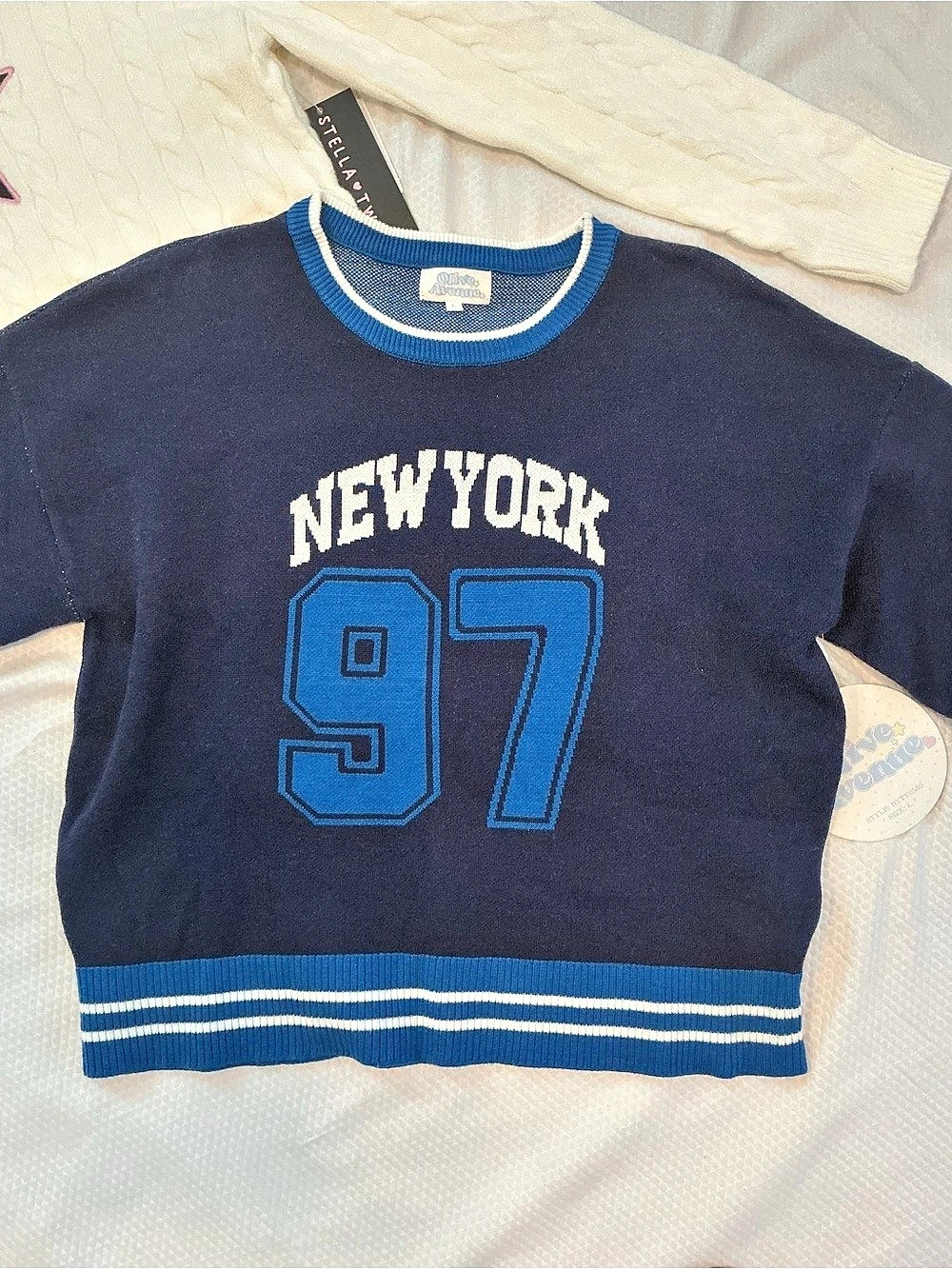 Stella McCartney Kids Sweater Set Blue & White NWT